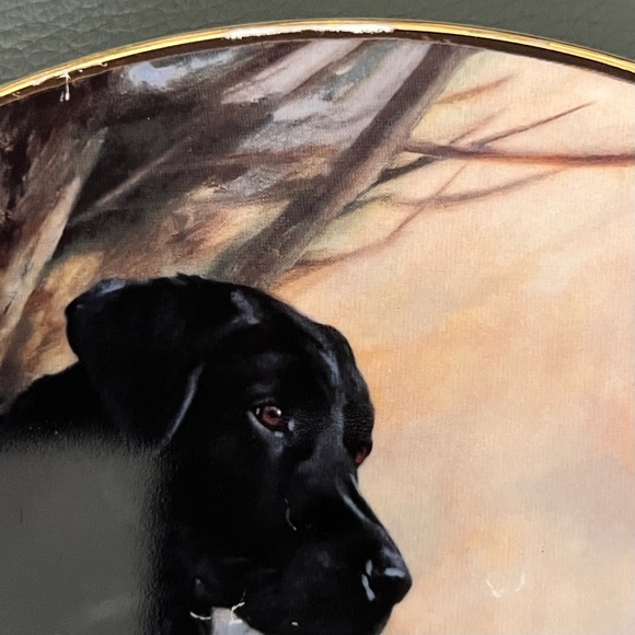 Winter Watch LABRADOR RETRIEVERS Royal Doulton ENGLAND John Trinkett PLATE - Picture 11 of 17